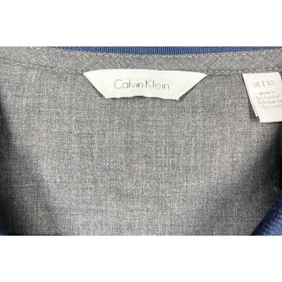 Calvin Klein Polo Shirt Mens X-Large Blue Soft Cotton Casual Short Sleeve - Picture 2 of 10